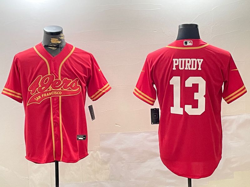 Men San Francisco 49ers #13 Purdy Red Joint Name 2024 Nike Limited NFL Jersey style 1209